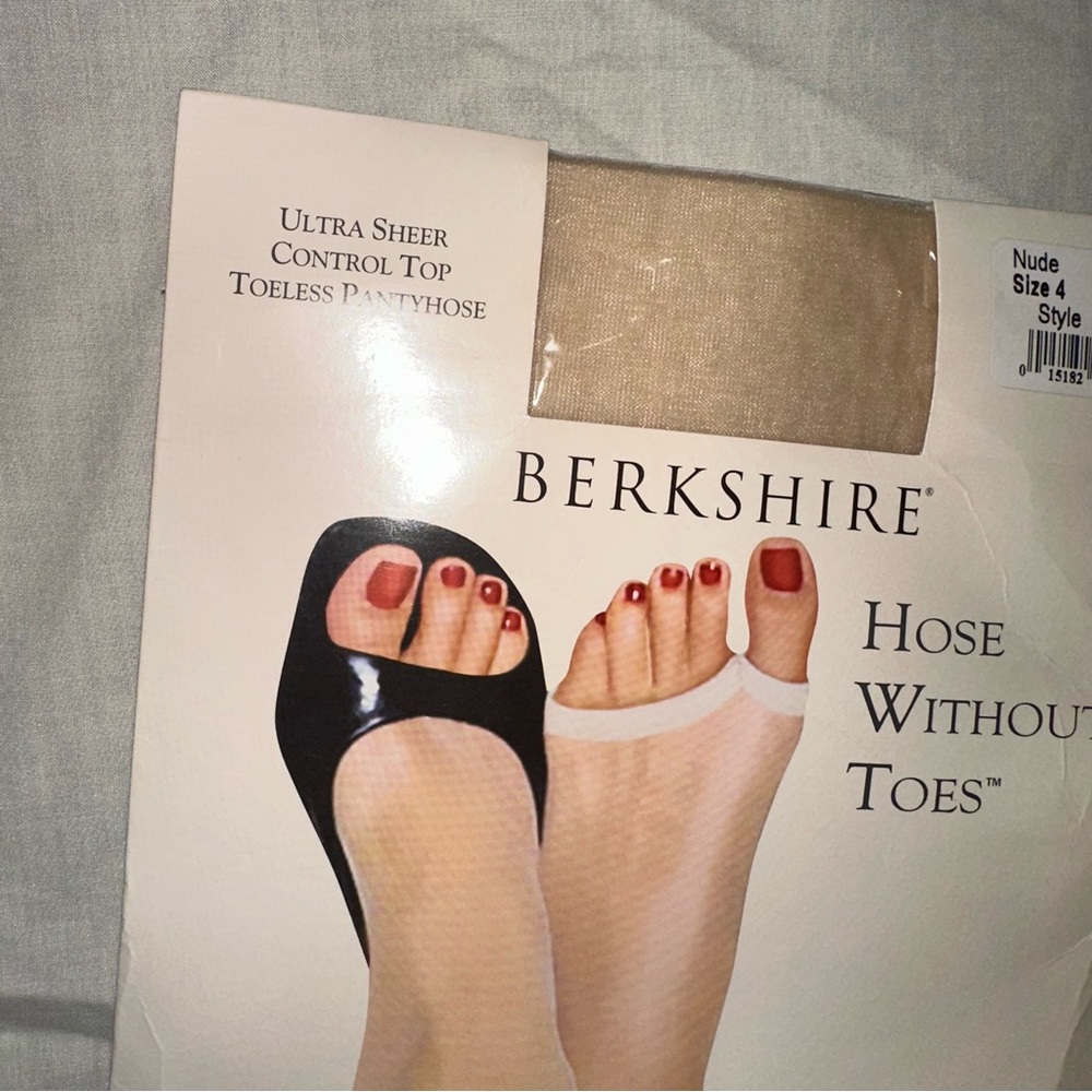 Vintage Berkshire Toeless Ultra Sheer Pantyhose - Nude - Picture 7 of 13